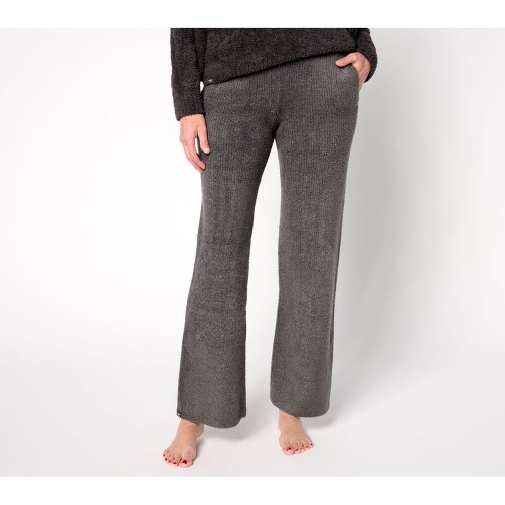 Barefoot Dreams Nwt Petite  PM CozyChic Lite Welt Pocket Ribbed Gray A619886